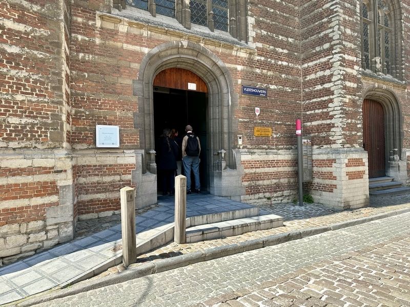 Vleeshuis / Butchers Hall Marker - wide view image. Click for full size.