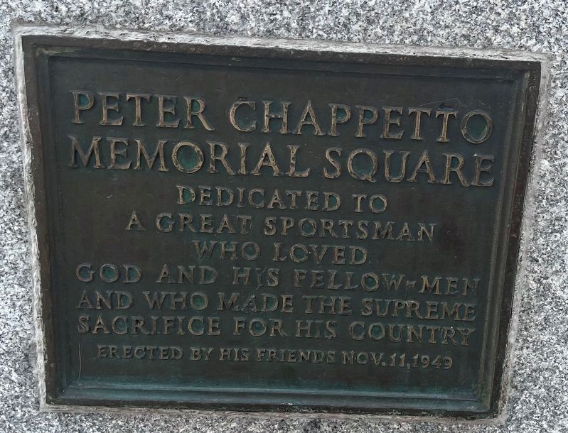 Peter Chappetto Memorial Square Dedication image. Click for full size.