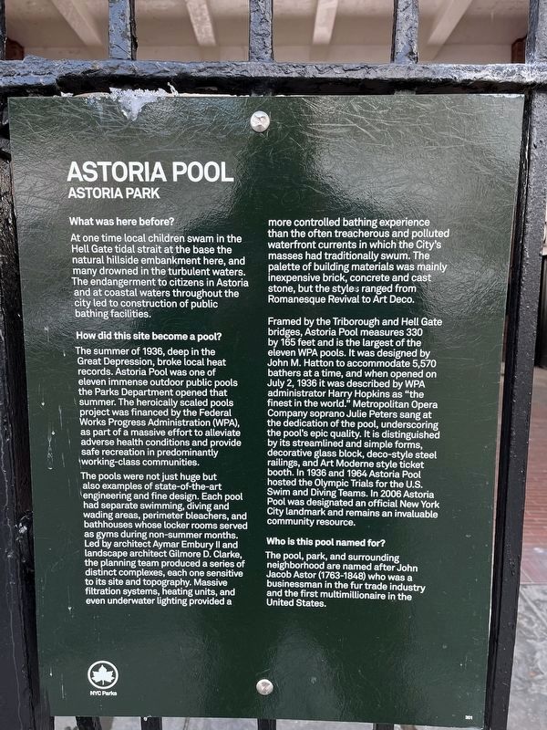 Astoria Pool Marker image. Click for full size.