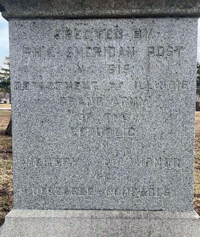 Phil Sheridan G.A.R. Post No. 615 Memorial (west-facing side) image. Click for full size.