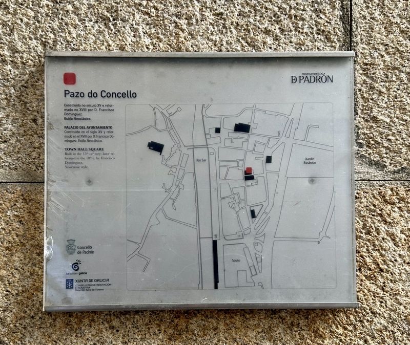 Pazo do Concello / Palacio del Ayuntamiento / Town Hall Square Marker image. Click for full size.