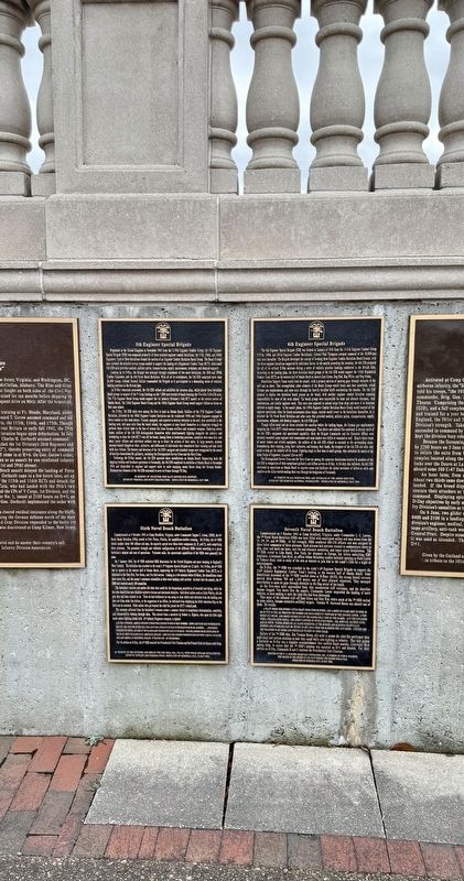 Sixth Naval Beach Battalion Marker (bottom left). Click for full size. Sixth Naval Beach Battalion Marker (bottom left) image. Click for full size.