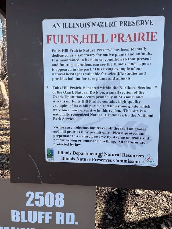 Fults Hill Prairie Marker image. Click for full size.
