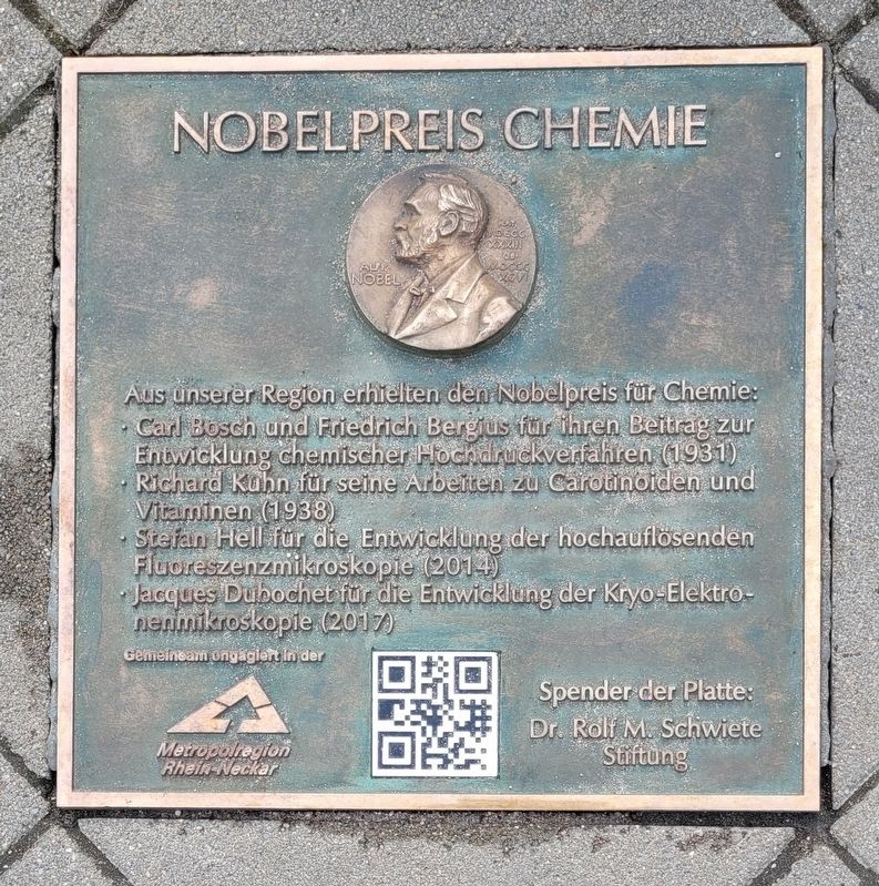 Nobelpreis Chemie / Nobel Prize in Chemistry Marker. Click for full size. Nobelpreis Chemie / Nobel Prize in Chemistry Marker image. Click for full size.