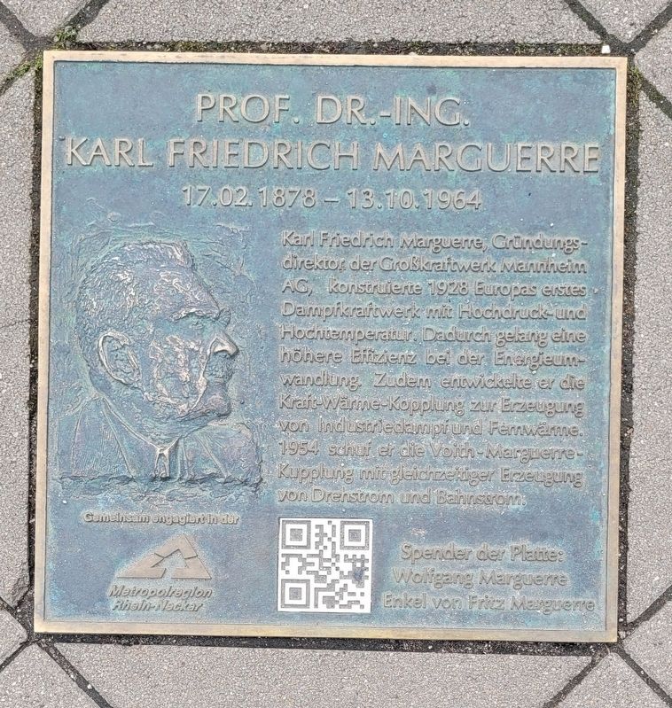 Prof. Dr.-Ing. Karl Friedrich Marguerre Marker image. Click for full size.