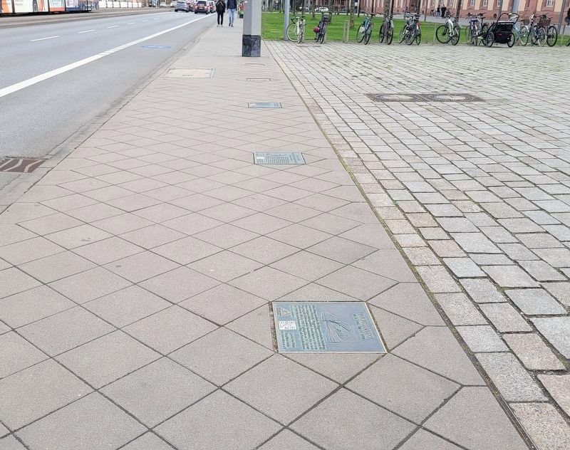 The Prof. Dr.-Ing. Karl Friedrich Marguerre Marker is located on the sidewalk. Click for full size. The Prof. Dr.-Ing. Karl Friedrich Marguerre Marker is located on the sidewalk image. Click for full size.