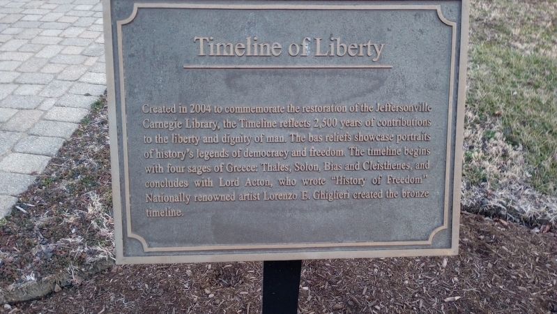 Timeline of Liberty Marker. Click for full size. Timeline of Liberty Marker image. Click for full size.