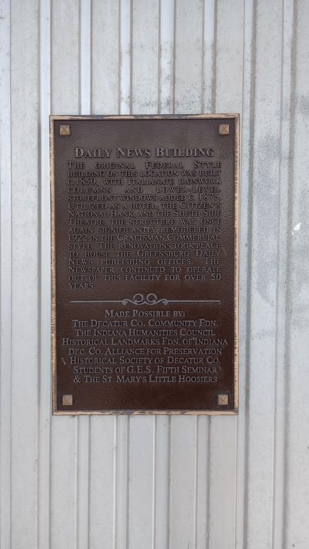 Daily News Building Marker image. Click for full size.