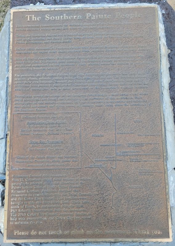 The Southern Paiute People Marker. Click for full size. The Southern Paiute People Marker image. Click for full size.