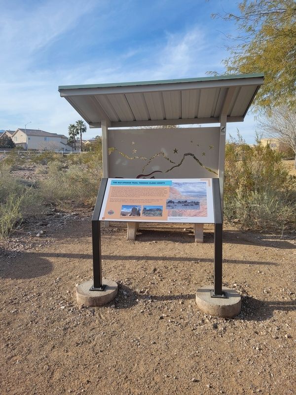 The Old Spanish Trail Through Clark County Marker. Click for full size. The Old Spanish Trail Through Clark County Marker image. Click for full size.