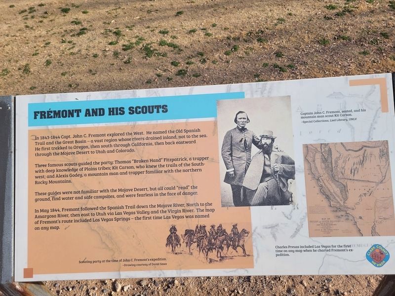 Frmont and His Scouts Marker image. Click for full size.