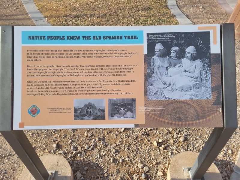 Native People Knew the Old Spanish Trail Marker. Click for full size. Native People Knew the Old Spanish Trail Marker image. Click for full size.