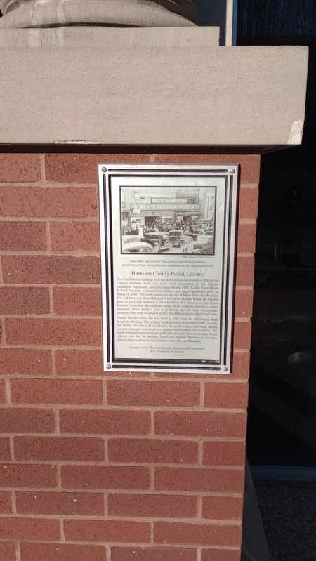 Harrison County Public Library Marker image. Click for full size.