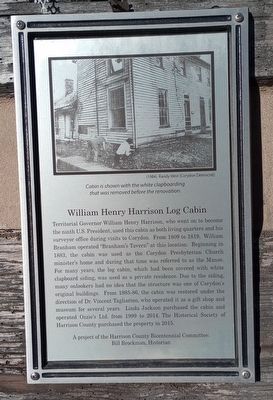 William Henry Harrison Log Cabin Marker image. Click for full size.
