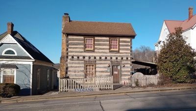 Log Cabin and Marker image. Click for full size.
