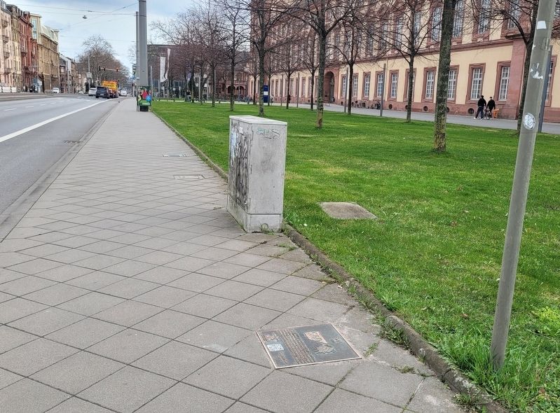 The SAP Marker on the sidewalk image. Click for full size.