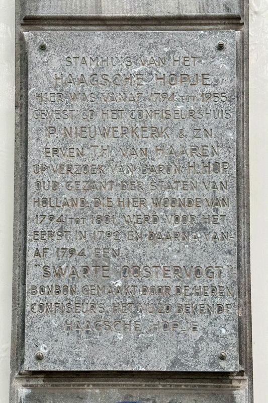 Haagsche Hopje / Hague Hopje Bonbons Marker. Click for full size. Haagsche Hopje / Hague Hopje Bonbons Marker image. Click for full size.