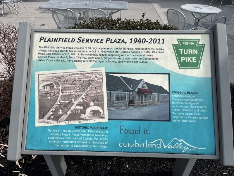 Plainfield Service Plaza, 1940-2011 Marker image. Click for full size.
