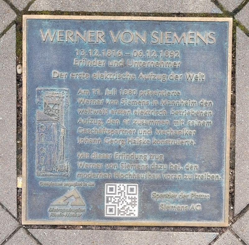 Werner von Siemens Marker image. Click for full size.