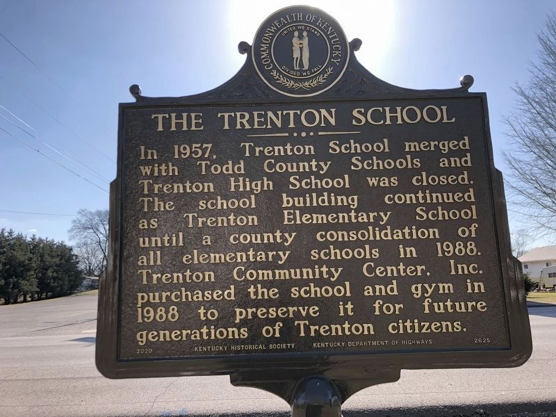 The Trenton School Marker (Side B) image. Click for full size.