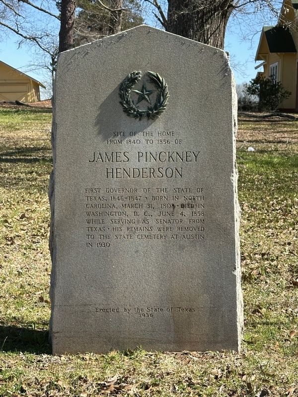 Site of Home of James Pinckney Henderson Marker image. Click for full size.