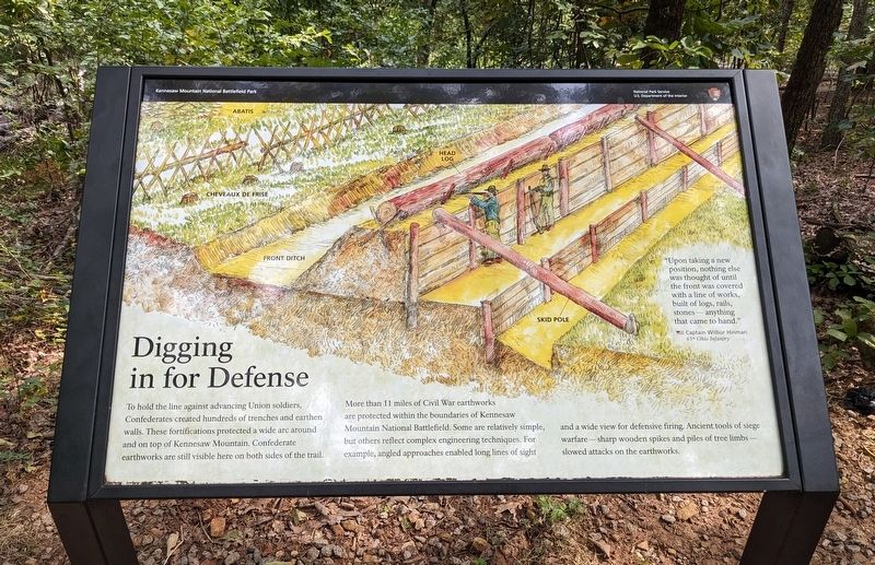 Digging in for Defense Marker. Click for full size. Digging in for Defense Marker image. Click for full size.