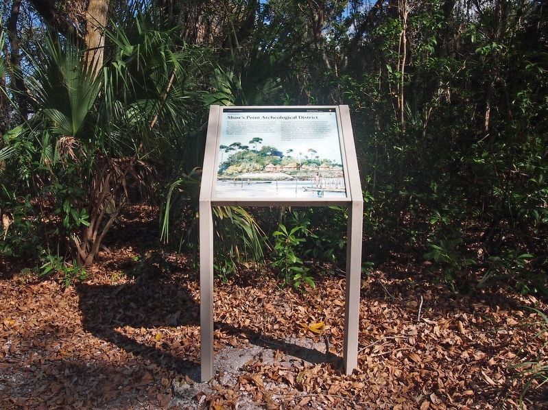 Shaw's Point Archeological District Marker on the Memorial Trail in Riverview Pointe Preserve. Click for full size. Shaw's Point Archeological District Marker on the Memorial Trail in Riverview Pointe Preserve image. Click for full size.