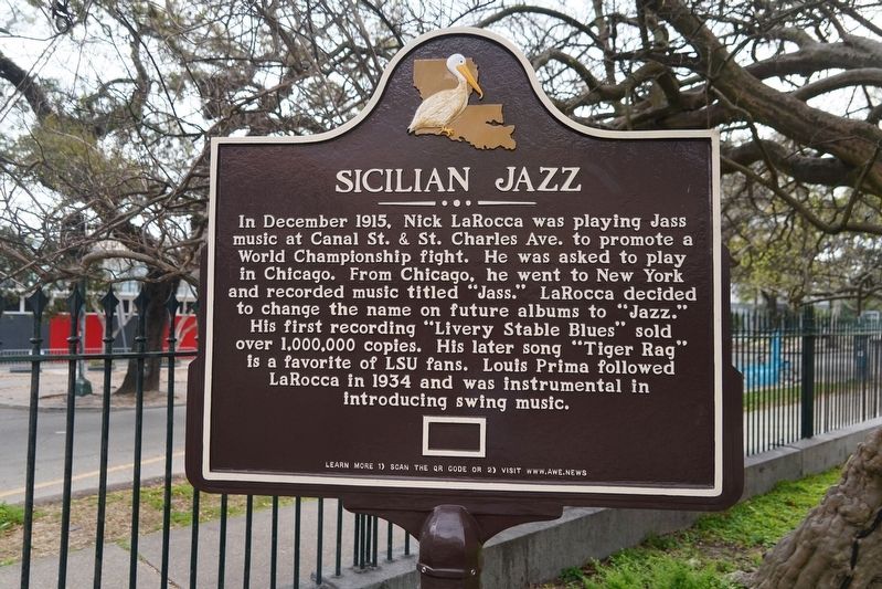 Sicilian Contributions in Jazz, Swing, and Rock & Roll Marker image. Click for full size.