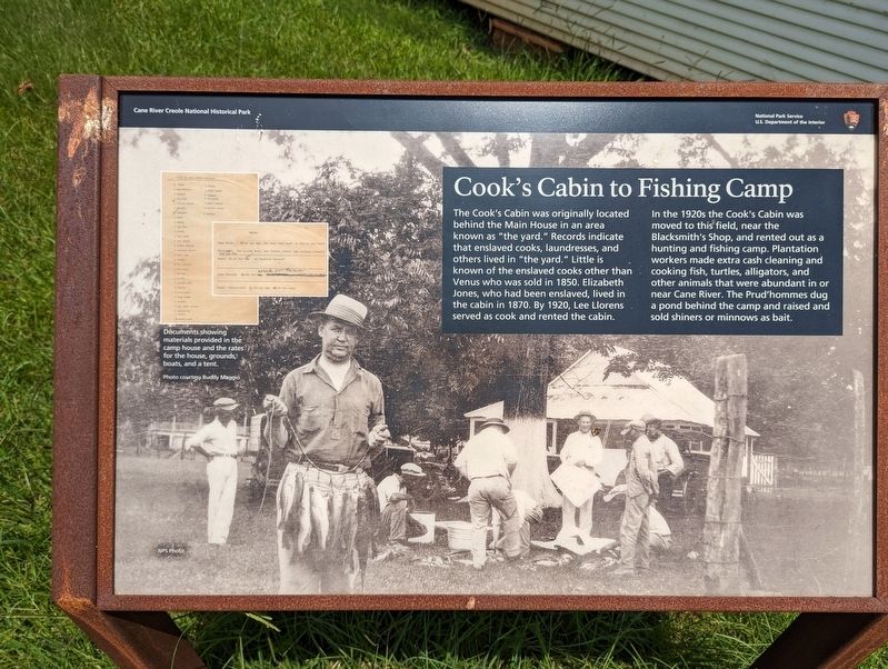 Cook's Cabin to Fishing Camp Marker image. Click for full size.