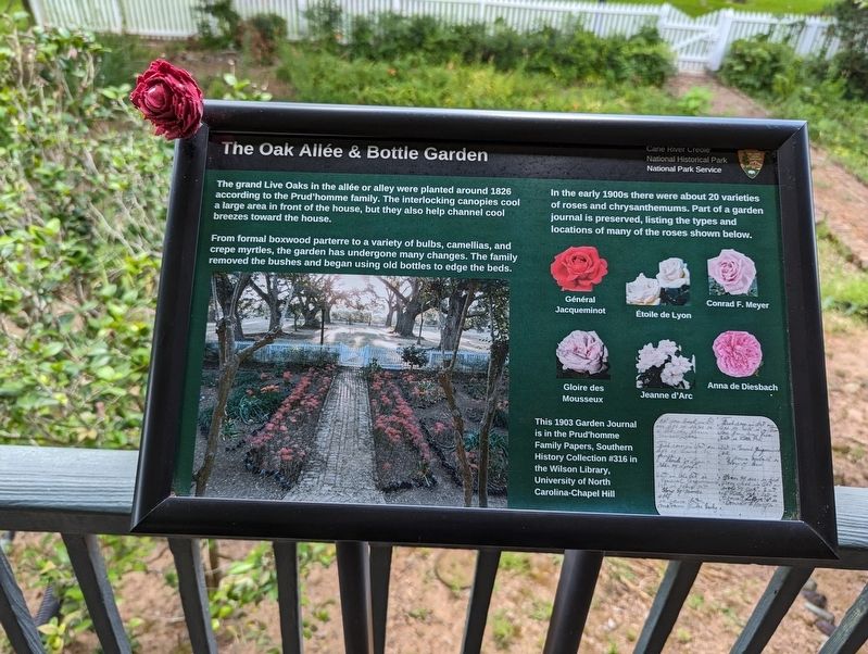 The Oak All้e & Bottle Garden Marker. Click for full size. The Oak All้e & Bottle Garden Marker image. Click for full size.
