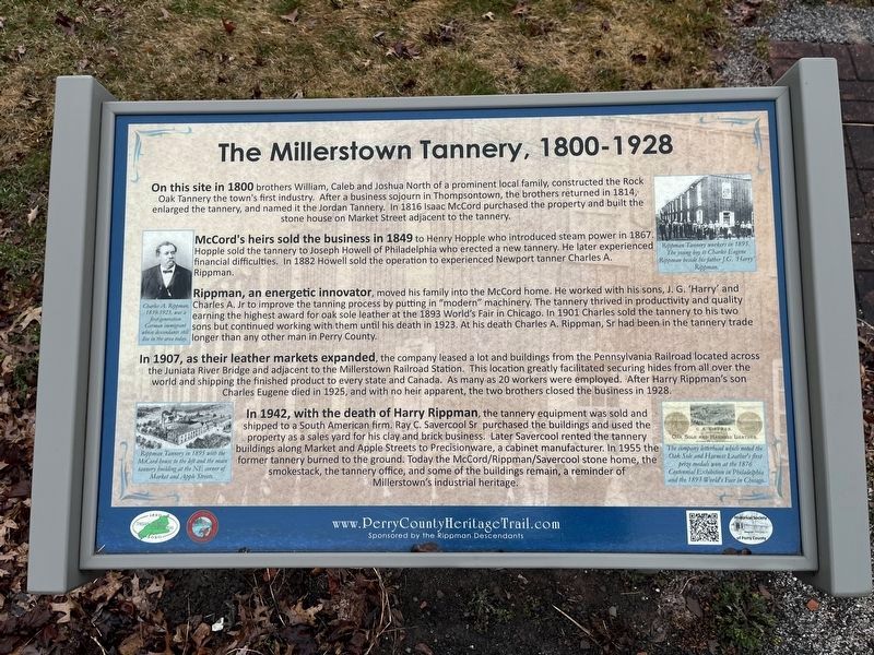 The Millerstown Tannery, 1800-1928 Marker image. Click for full size.