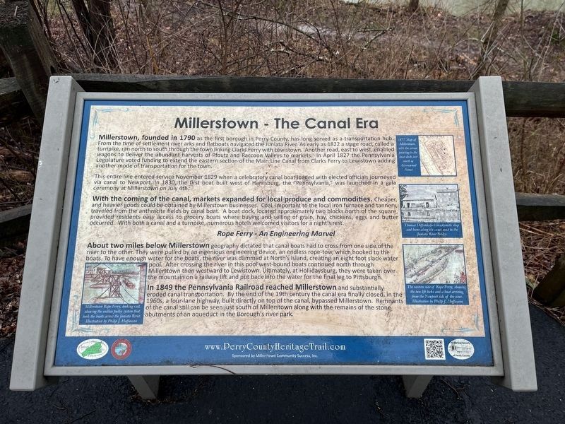 Millerstown - The Canal Era Marker image. Click for full size.