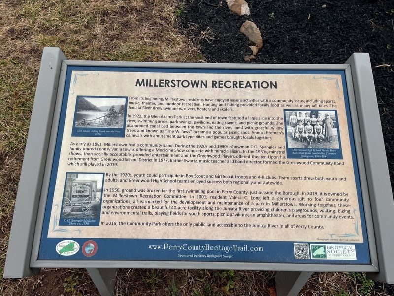 Millerstown Recreation Marker image. Click for full size.