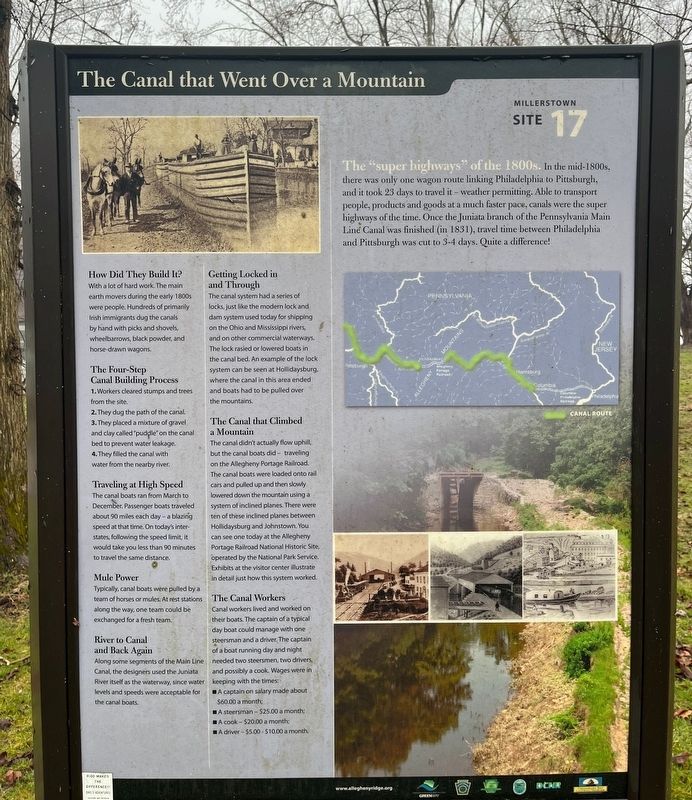 The Canal that Went Over a Mountain Marker. Click for full size. The Canal that Went Over a Mountain Marker image. Click for full size.
