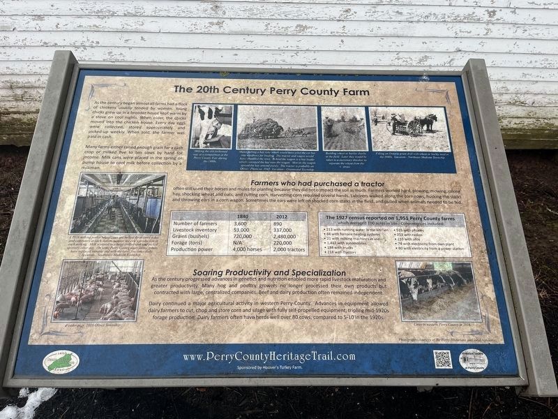 The 20th Century Perry County Farm Marker image. Click for full size.