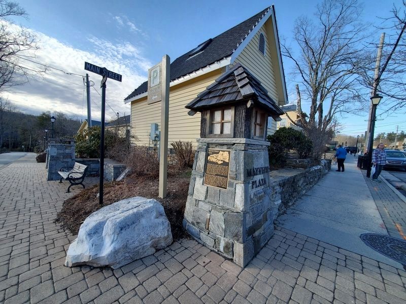 Mayview Manor Hotel Marker with background image. Click for full size.