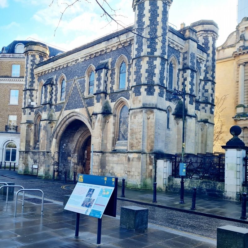 Abbey Gateway and Marker. Click for full size. Abbey Gateway and Marker image. Click for full size.
