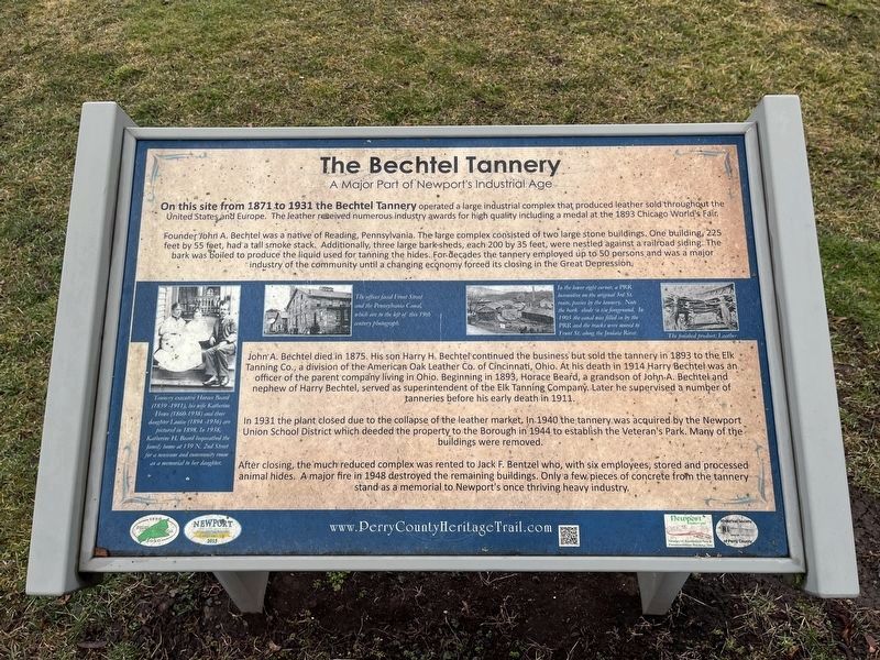 The Bechtel Tannery Marker image. Click for full size.