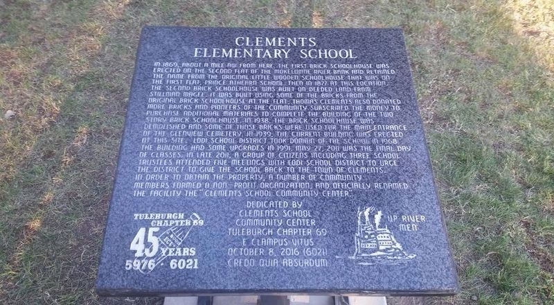 Clements Elementary School Marker image. Click for full size.
