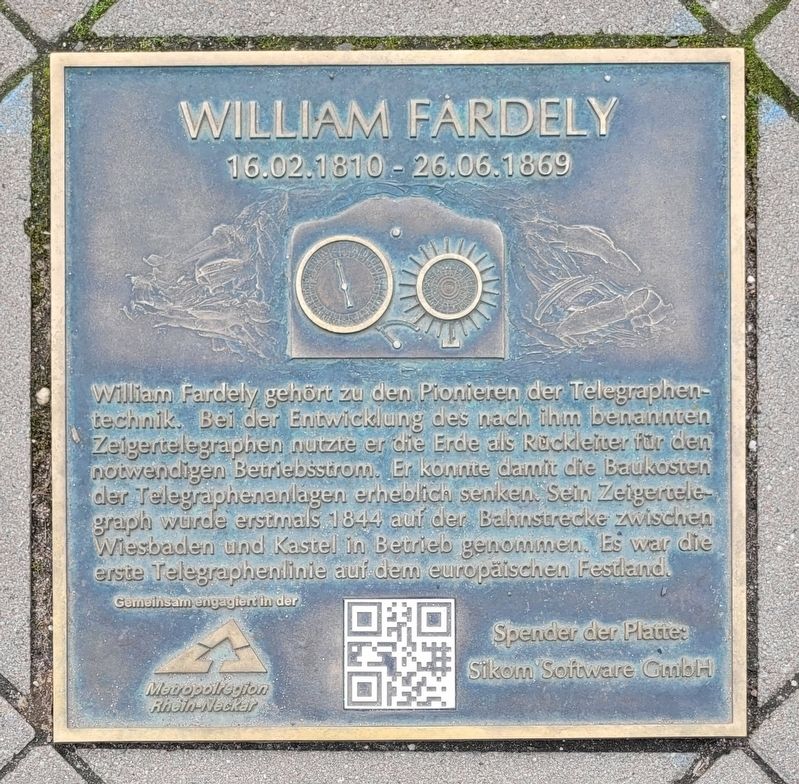 William Fardely Marker. Click for full size. William Fardely Marker image. Click for full size.