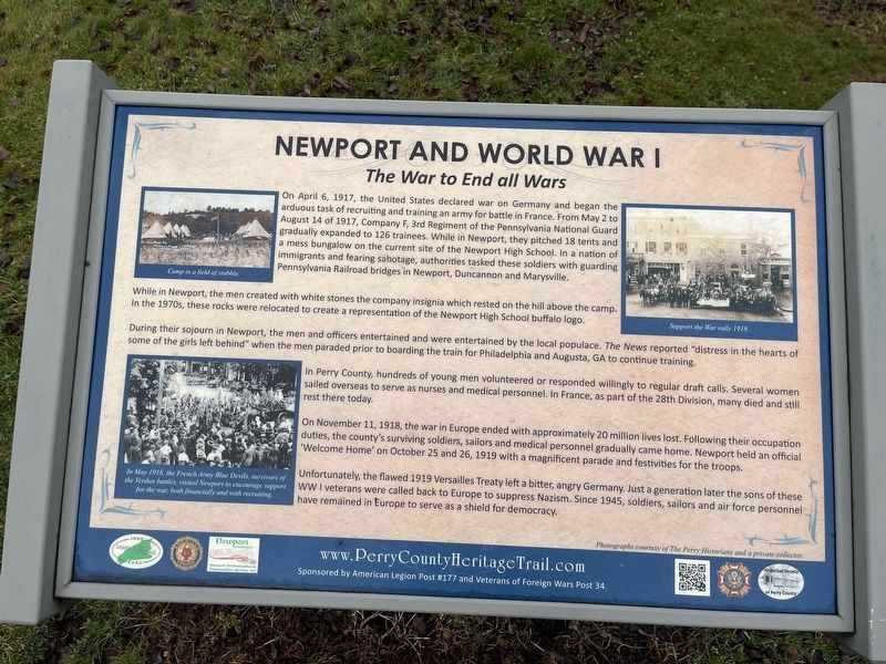 Newport and World War I Marker image. Click for full size.
