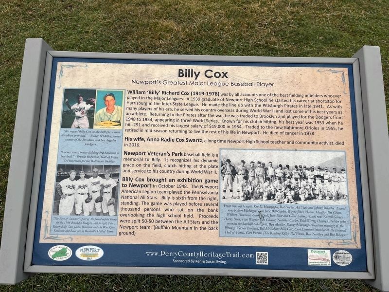 Billy Cox Marker image. Click for full size.