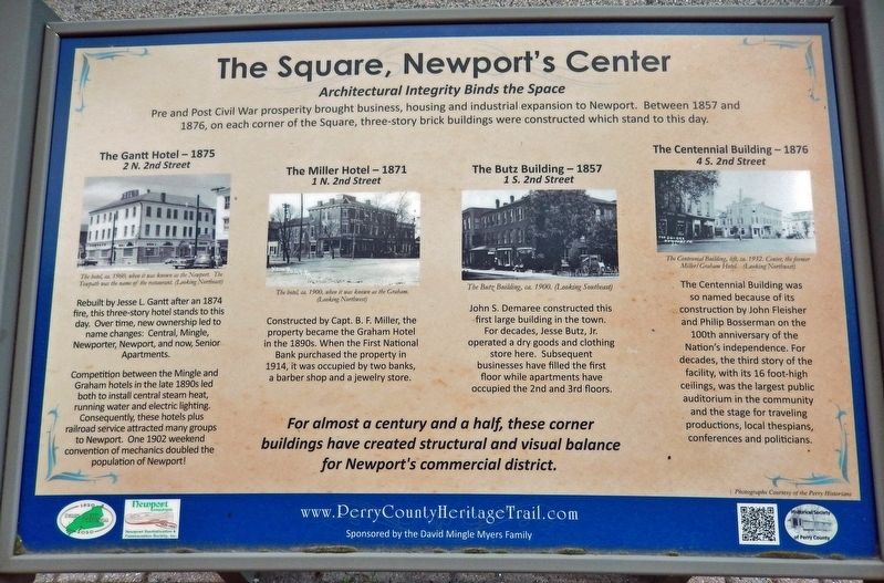 The Square, Newport's Center Marker image. Click for full size.