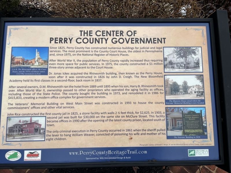 The Center of Perry County Government Marker image. Click for full size.
