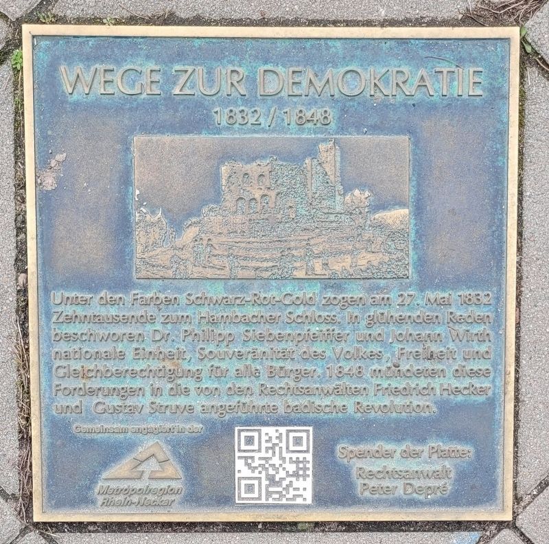 Wege zur Demokratie / Paths to Democracy Marker. Click for full size. Wege zur Demokratie / Paths to Democracy Marker image. Click for full size.