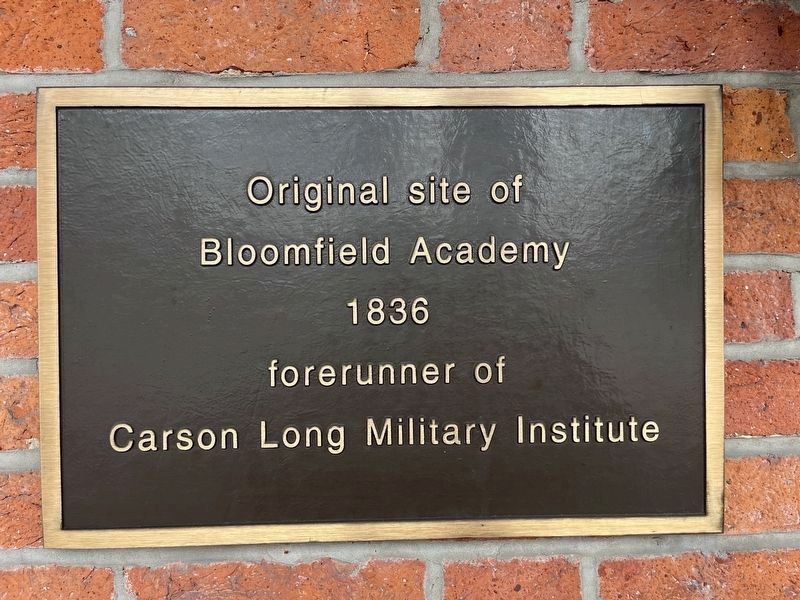Original site of Bloomfield Academy Marker image. Click for full size.