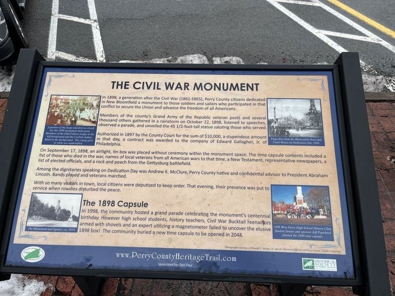 The Civil War Monument Marker image. Click for full size.