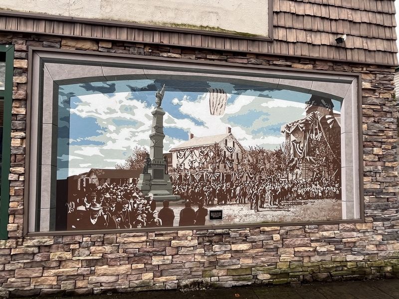 Mural depicting the 1898 dedication of the Soldiers & Sailors Monument image. Click for full size.