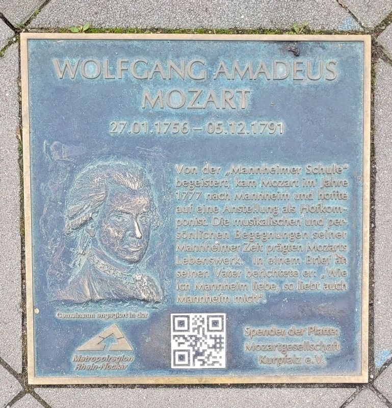 Wolfgang Amadeus Mozart Marker image. Click for full size.