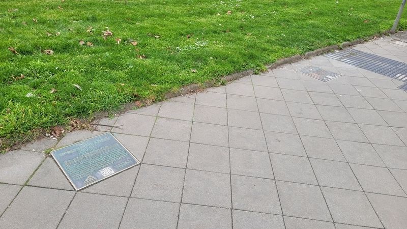 The Mannheim School Marker is the left marker of the two markers on the sidewalk image. Click for full size.